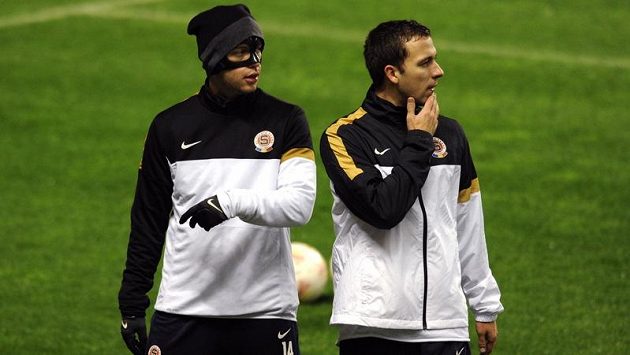 Václav Kadlec a Josef Hušbauer (vpravo) na stadiónu Bilbaa. Václav Kadlec a Josef Hušbauer (vpravo) na stadiónu Bilbaa.