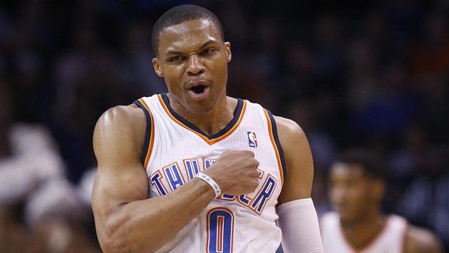 Russell Westbrook z Oklahomy v zápase proti Philadelphii. Russell Westbrook z Oklahomy v zápase proti Philadelphii.