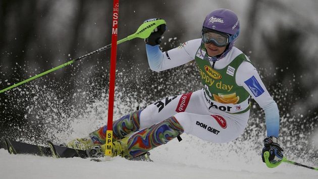 Česká slalomářka Šárka Strachová během závodu Světového poháru ve slovinském Mariboru. Česká slalomářka Šárka Strachová během závodu Světového poháru ve slovinském Mariboru.