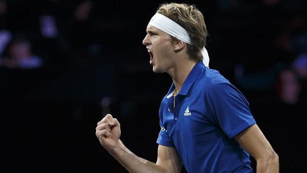 Alexander Zverev jásá, Evropě pomohl k výhře. Alexander Zverev jásá, Evropě pomohl k výhře.