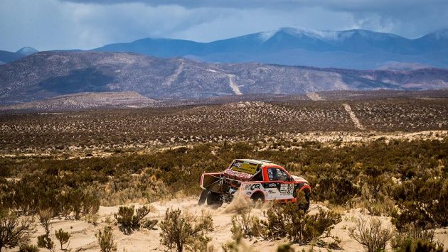 Martin Prokop na trati čtvrté etapy Rallye Dakar. Martin Prokop na trati čtvrté etapy Rallye Dakar.