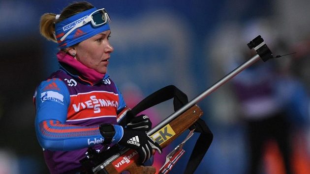 Ruská biatlonistka Jekatěrina Glazyrinová čelí podezření z dopingu. Ruská biatlonistka Jekatěrina Glazyrinová čelí podezření z dopingu.