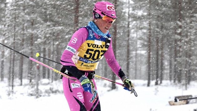 Lyžařka Kateřina Smutná skončila potřetí za sebou třetí na Vasově běhu. Lyžařka Kateřina Smutná skončila potřetí za sebou třetí na Vasově běhu.