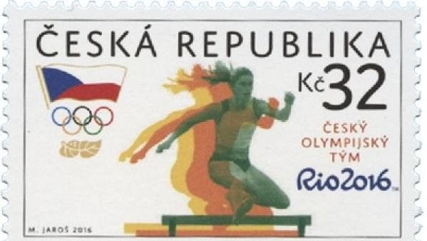 Známka České pošty s motivem OH 2016 Známka České pošty s motivem OH 2016