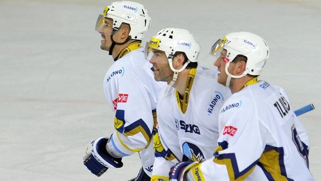 Zleva Tomáš Plekanec, Jaromír Jágr a Jiří Tlustý Zleva Tomáš Plekanec, Jaromír Jágr a Jiří Tlustý