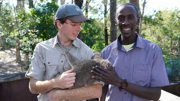 Kenneth Mburu Mungara čerpal před australským závodem sílu i od medvídka koaly. Kenneth Mburu Mungara čerpal před australským závodem sílu i od medvídka koaly.
