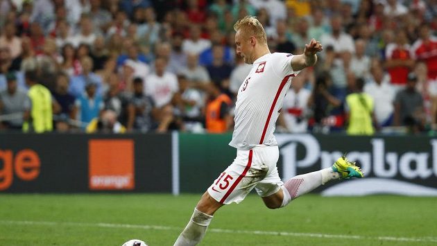 Polský obránce Kamil Glik. Polský obránce Kamil Glik.