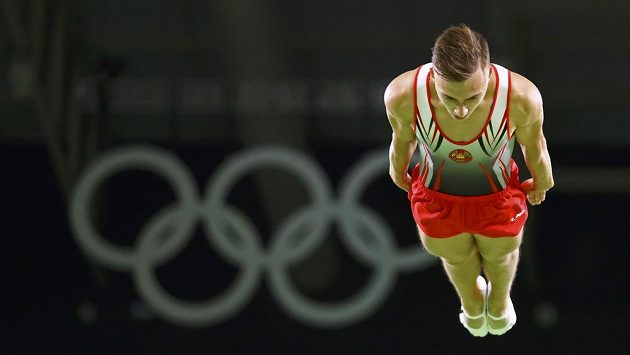 Běloruský reprezentant ve skoku na trampolíně Vladislav Gončarov Běloruský reprezentant ve skoku na trampolíně Vladislav Gončarov