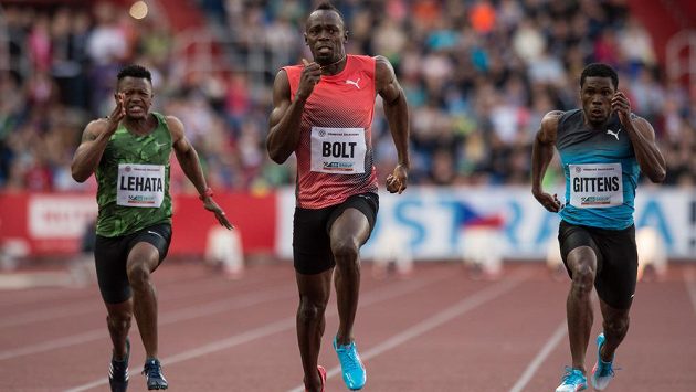 Jamajský sprinter Usain Bolt na Zlaté tretře. Jamajský sprinter Usain Bolt na Zlaté tretře.
