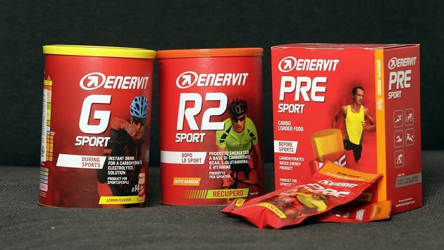 Energetické doplňky stravy určené pro sportovce Enervit. Energetické doplňky stravy určené pro sportovce Enervit.