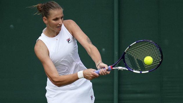 Karolína Plíšková ve Wimbledonu. Karolína Plíšková ve Wimbledonu.