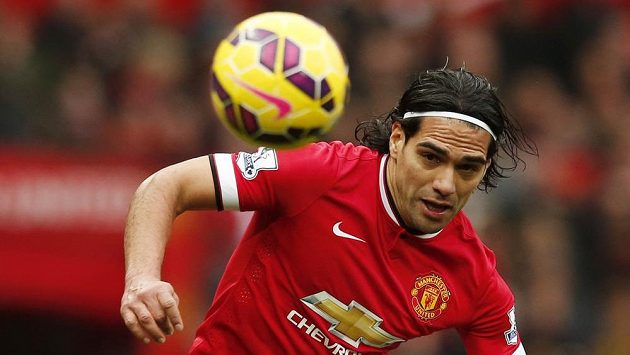 Útočník Radamel Falcao v dresu Manchesteru United. Útočník Radamel Falcao v dresu Manchesteru United.