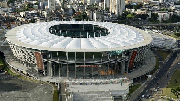 Stadión Fonte Nova v brazilském Salvadoru - ilustrační foto. Stadión Fonte Nova v brazilském Salvadoru - ilustrační foto.
