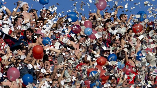 Fanoušci argentinského klubu San Lorenzo. Fanoušci argentinského klubu San Lorenzo.