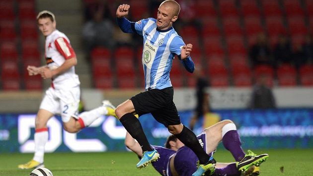 Martin Nešpor v utkání na Slavii. Martin Nešpor v utkání na Slavii.