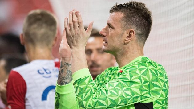 Brankář Slavie Jan Laštůvka Brankář Slavie Jan Laštůvka