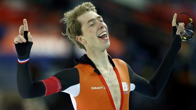 Nizozemský rychlobruslař Jorrit Bergsma, překvapivý olympijský vítěz v závodu na 10 000 metrů. Nizozemský rychlobruslař Jorrit Bergsma, překvapivý olympijský vítěz v závodu na 10 000 metrů.