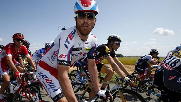 Ital Luca Paolini při šesté etapě Tour de France. Ital Luca Paolini při šesté etapě Tour de France.