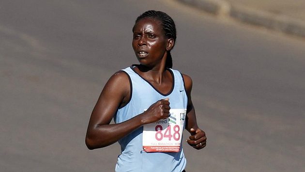 Keňská maratónkyně Eunice Jeptoová Keňská maratónkyně Eunice Jeptoová