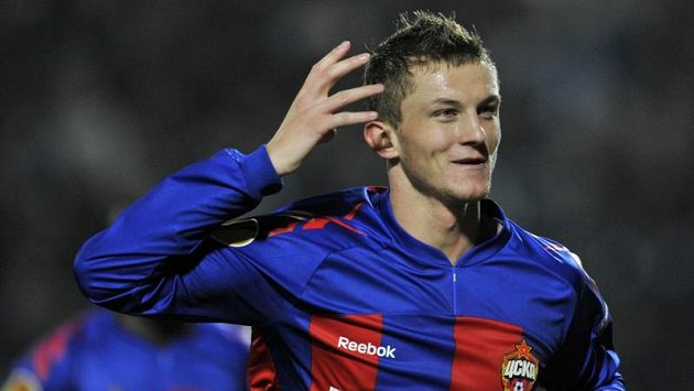 Tomáš Necid v dresu CSKA Moskva. Tomáš Necid v dresu CSKA Moskva.