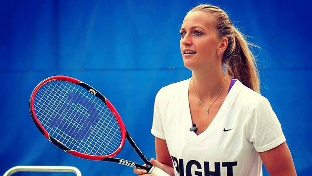 Česká tenistka Petra Kvitová během přípravy na turnaj v Torontu. Česká tenistka Petra Kvitová během přípravy na turnaj v Torontu.