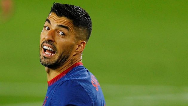 Luís Suárez z Atlétika při zápase se Sevillou. Luís Suárez z Atlétika při zápase se Sevillou.