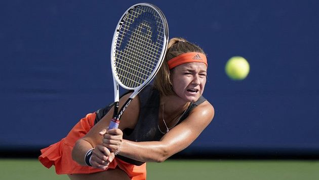 Karolína Muchová na turnaji v New Yorku. Karolína Muchová na turnaji v New Yorku.