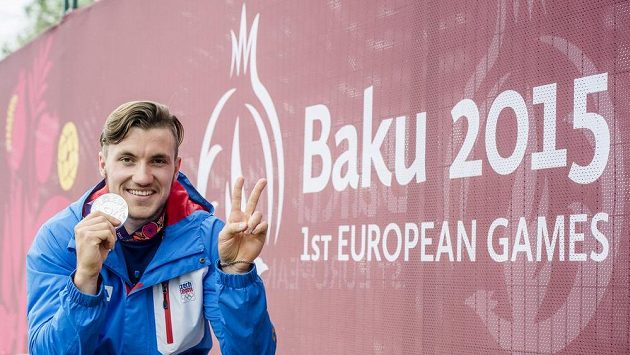 Kanoista Martin Fuksa po zisku první medaile na Evropských hrách. Kanoista Martin Fuksa po zisku první medaile na Evropských hrách.
