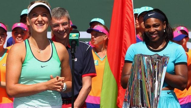 Viktoria Azarenková (vlevo) a Serena Williamsová. Viktoria Azarenková (vlevo) a Serena Williamsová.