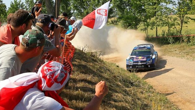 Sébastien Ogier na ilustračním snímku během Polské rallye Sébastien Ogier na ilustračním snímku během Polské rallye