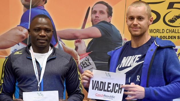 Oštěpařský mistr světa Julius Yego z Keni a Jakub Vadlejch. Oštěpařský mistr světa Julius Yego z Keni a Jakub Vadlejch.