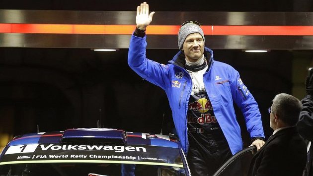 Sébastien Ogier na startu Rally Monte Carlo. Sébastien Ogier na startu Rally Monte Carlo.