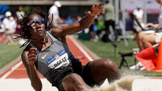 Brittney Reeseová během amerického šampionátu v Eugene. Brittney Reeseová během amerického šampionátu v Eugene.