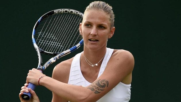 Tenistka Karolína Plíšková ve Wimbledonu. Tenistka Karolína Plíšková ve Wimbledonu.