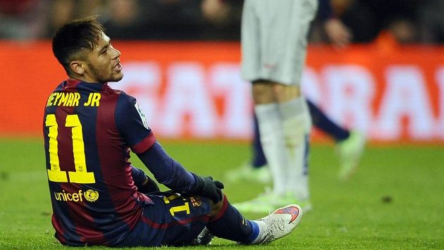 Neymar v dresu Barcelony v utkání Španělského poháru. Neymar v dresu Barcelony v utkání Španělského poháru.