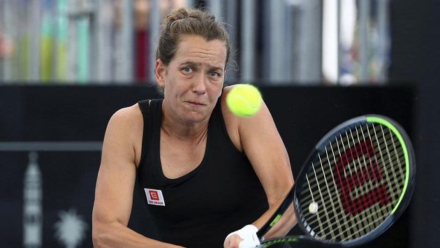 Česká tenistka Barbora Strýcová během prvního kola v Brisbane. Česká tenistka Barbora Strýcová během prvního kola v Brisbane.
