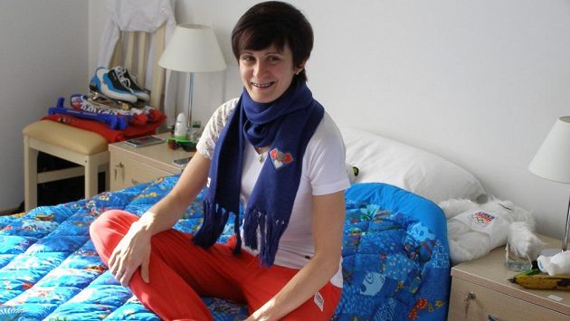 Martina Sáblíková ve svém pokoji v olympijské vesnici. Martina Sáblíková ve svém pokoji v olympijské vesnici.
