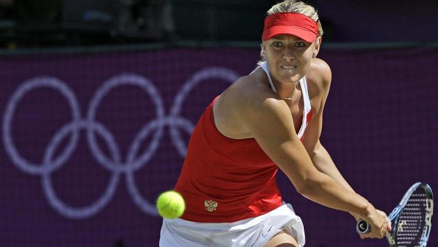 Maria Šarapovová na olympijském turnaji v Londýně. Maria Šarapovová na olympijském turnaji v Londýně.