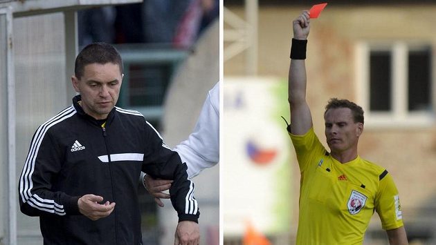 Rozhodčí Marek Pilný (vlevo) a Jiří Jech. Rozhodčí Marek Pilný (vlevo) a Jiří Jech.