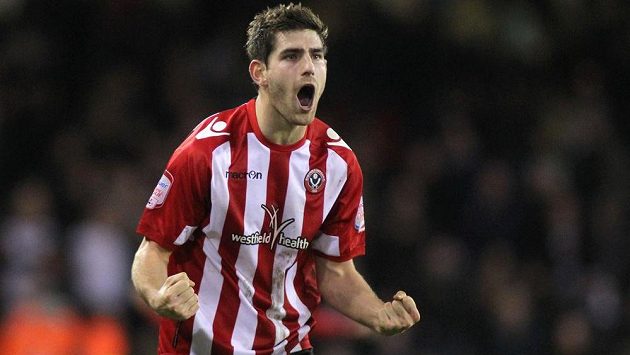 Ched Evans v dresu Sheffieldu United. Ched Evans v dresu Sheffieldu United.