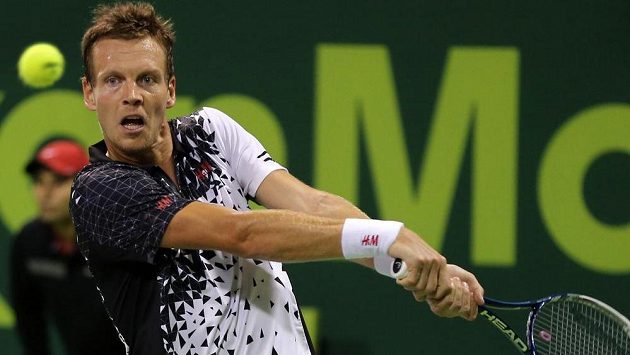 Tomáš Berdych na turnaji v Dauhá. Tomáš Berdych na turnaji v Dauhá.