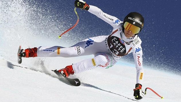 Italka Sofia Goggiaová v Crans Montaně oslavila první vítězství v sezoně. Italka Sofia Goggiaová v Crans Montaně oslavila první vítězství v sezoně.