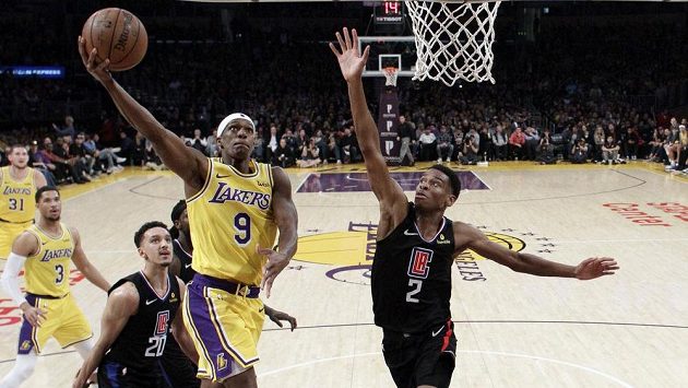 Los Angeles Lakers' Rajon Rondo (9) drives to the basket as Los Angeles Clippers' Shai Gilgeous-Alexander (2) defends during the second half of an NBA basketball game Monday, March 4, 2019, in Los Angeles. (AP Photo/Marcio Jose Sanchez) Los Angeles Lakers' Rajon Rondo (9) drives to the basket as Los Angeles Clippers' Shai Gilgeous-Alexander (2) defends during the second half of an NBA basketball game Monday, March 4, 2019, in Los Angeles. (AP Photo/Marcio Jose Sanchez)