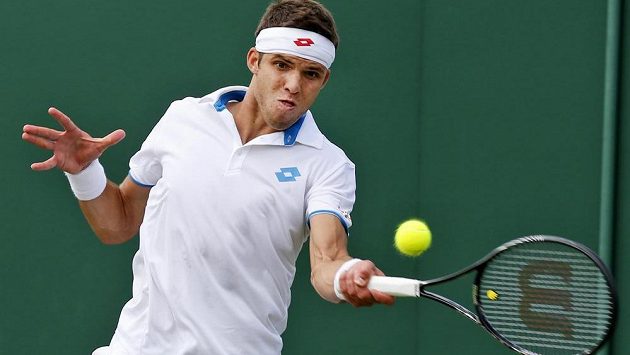 Jiří Veselý na snímku z letošního Wimbledonu Jiří Veselý na snímku z letošního Wimbledonu