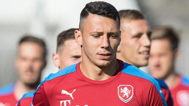 Marek Suchý na tréninku národního týmu. Marek Suchý na tréninku národního týmu.