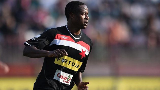 Útočník pražské Slavie Dame Diop. Útočník pražské Slavie Dame Diop.