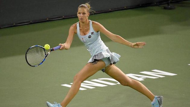 Česká tenistka Karolína Plíšková na turnaji WTA v americkém Indian Wells. Česká tenistka Karolína Plíšková na turnaji WTA v americkém Indian Wells.