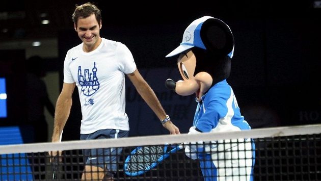 Roger Federer a Mickey Mouse. Roger Federer a Mickey Mouse.