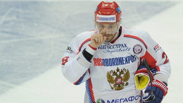 Sergej Fjodorov v dresu ruské reprezentace. Sergej Fjodorov v dresu ruské reprezentace.