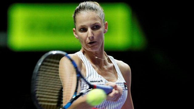Karolína Plíšková na Turnaji mistryň v Singapuru. Karolína Plíšková na Turnaji mistryň v Singapuru.